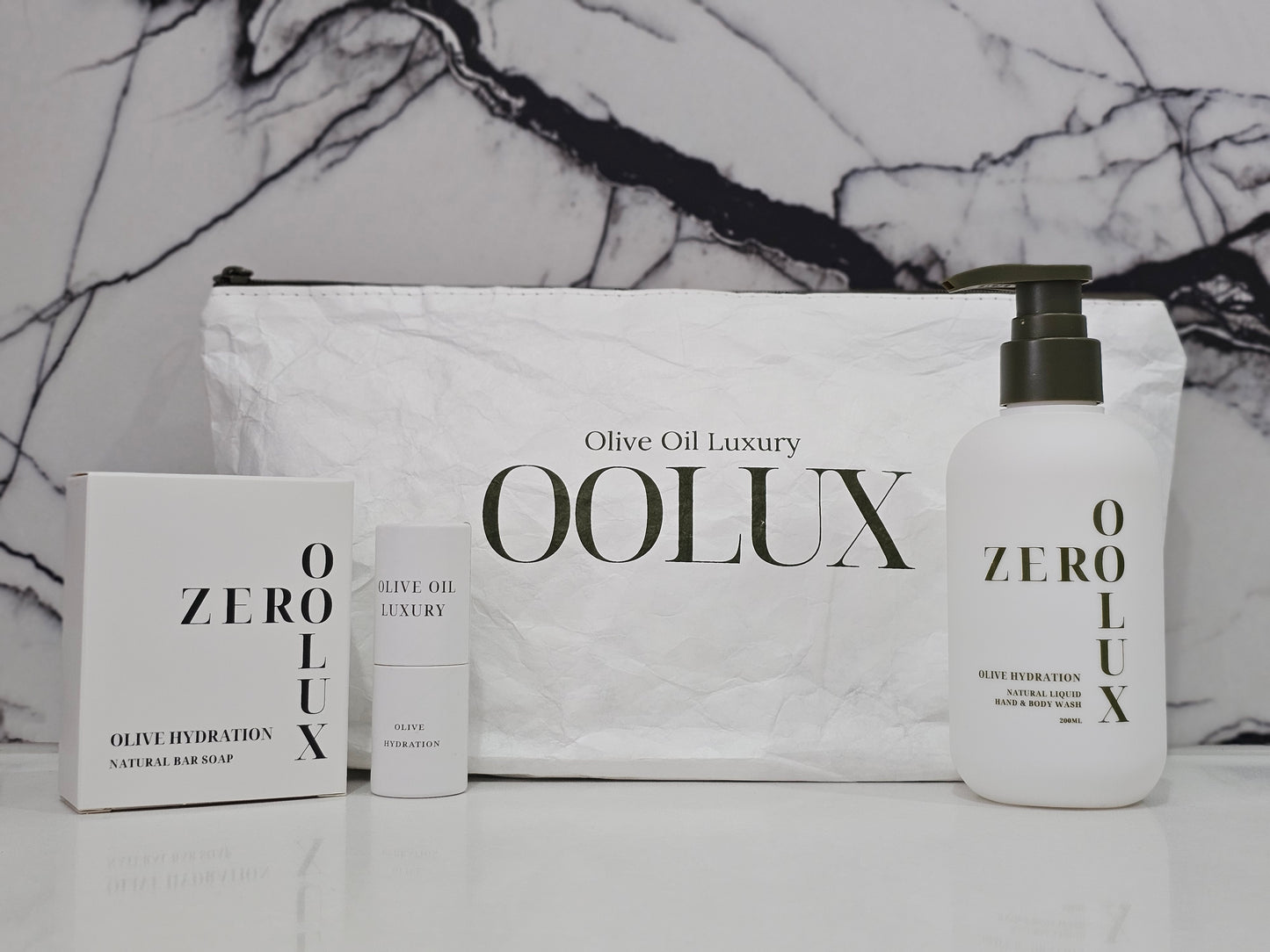 Olive Hydration Trio Bag Zero Fragrance OOLUX Gifting