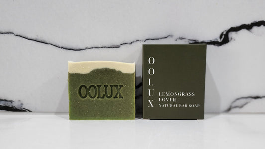 OOLUX Lemongrass olive oil bar soap 110g, handmade natural soap