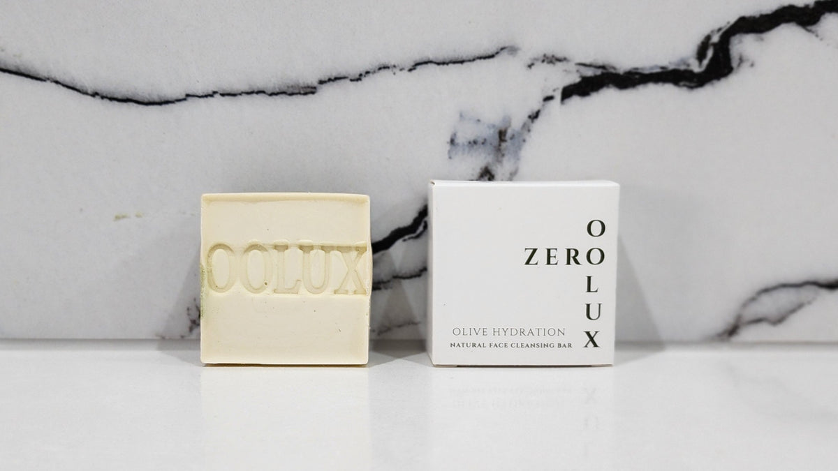 OOLUX Face Cleansing Bar 50g, fragrance-free olive oil face soap with white clay