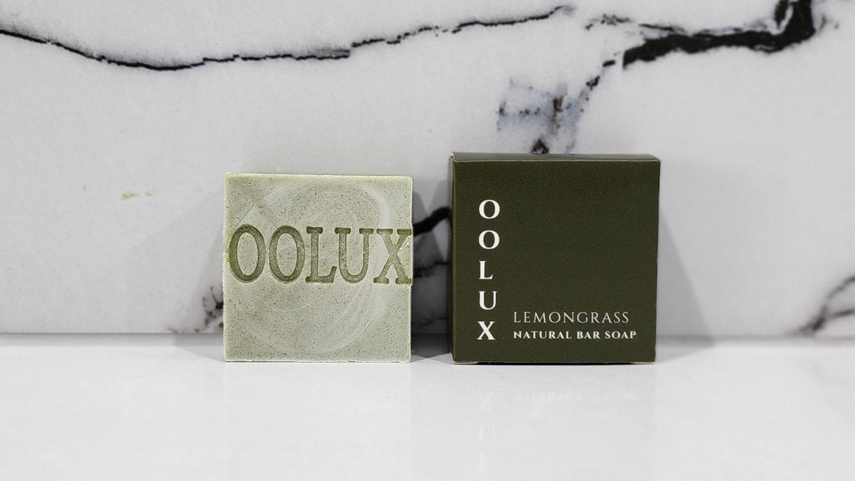 OOLUX Lemongrass guest soap 50g, handmade olive oil bar