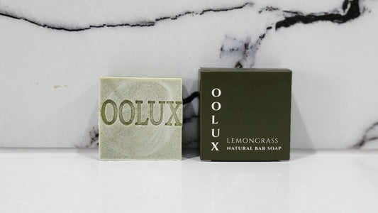 OOLUX Lemongrass guest soap 50g, handmade olive oil bar
