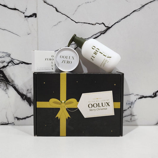 A Moment of Quiet Christmas gift box with ZERO wash, face bar and face balm