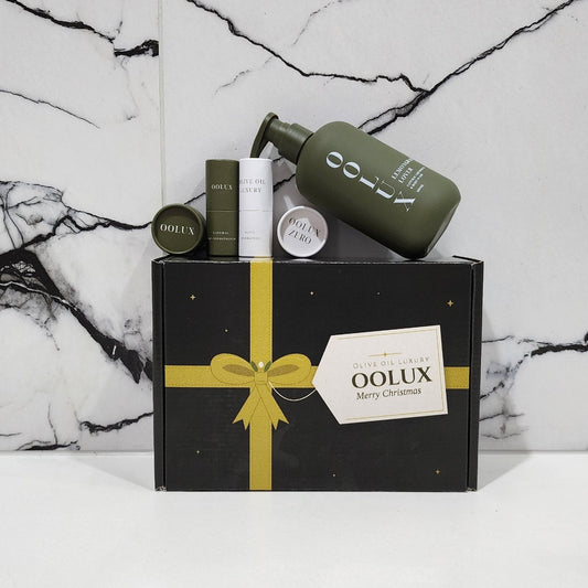 Little Luxuries Christmas gift box with lemongrass wash and lip conditioners