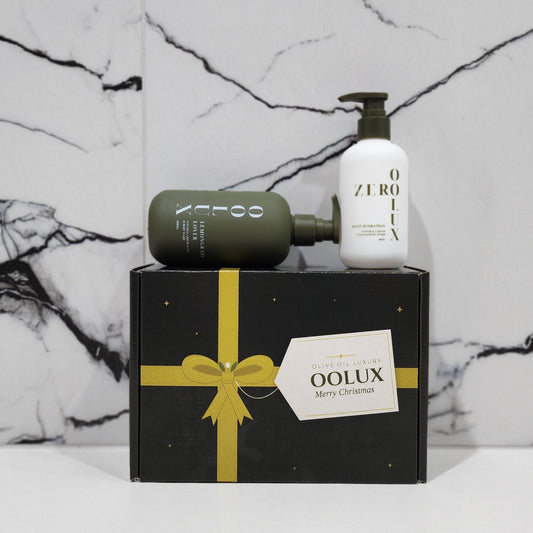 The Everyday Duo Christmas gift box with lemongrass and ZERO washes