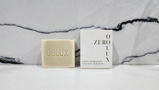 OOLUX ZERO fragrance-free olive oil bar soap 110g with its box